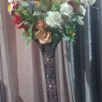 آباژور.گلدان با گل.تابلو ان یکادو|چراغ خواب و آباژور|مسجد سلیمان, |دیوار