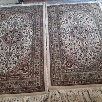 یکجفت قالیچه ذرع نیم دستباف نوبسیارزیبا وچشم نواز