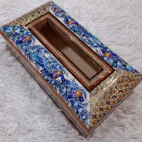 جعبه دستمال کاغذی خاتم کاری|صنایع دستی و سایر لوازم تزئینی|قم, صفائیه|دیوار