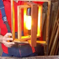 لوستر چوبی خیلی شیک و ارزون|لوستر و چراغ آویز|سمنان, |دیوار