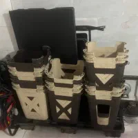 ۲۰ عدد صندلی حصیری برندناصر با ۴ میزتاشو پایه فلزی