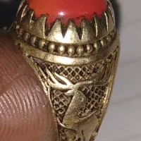 انگشتر دس ساز با نگین مرجان