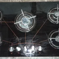 گاز پنج شعله صفحه ای شیشه ای