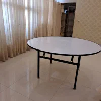 میز گردو مستطیل باپایه تاشو هتلی رستورانی