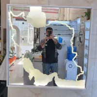 آیینه دکوراتیو،طرح نقشه ایران|آینه|اصفهان, طاحونه|دیوار