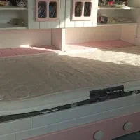 تخت دخترانه تمییز|تخت و سرویس خواب|رویان, |دیوار