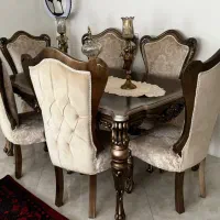 فروش مبلمان ۱۰ نفره به همراه میزناهارخوری۶ نفره|مبلمان خانگی و میز عسلی|تهران, آبشار تهران (دریاچه)|دیوار