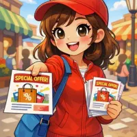 خانم تراکت پخش کن روز زوج برای کلینیک زیبایی