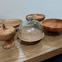ظروف چوبی خراطی|ظروف سرو و پذیرایی|کرج, شهرک مترو|دیوار