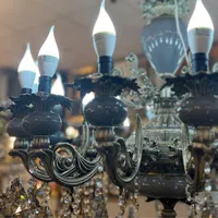 لوستر ۱۶ شاخه آلمینیوم پذیرایی لابی هتل کافی شاپ|لوستر و چراغ آویز|مشهد, شهرک رازی (شهرک غرب)|دیوار