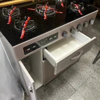 اجاق گاز طرح فر ملامین با کابینت