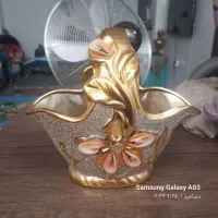 گلدان شکلات خوری وفیل طلایی