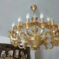 لوستر برنجی 8شاخه 24شعله