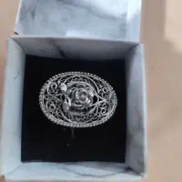 انگشتر ملیله کاری نقره