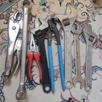 ابزارآلات.اچار فرانسه.واچار تخت.گاز انبر.آچار شمع