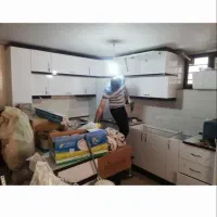 کابینت های گلاس سفید خارجی کامل باتمام تجهیزات