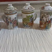 لیوان دمنوش چینی 4 عدد