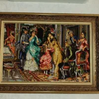 تابلوفرش دستباف ابریشم بدرقه کاترین