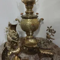 سماور زغالی  کتری  سینی  پیاله پارچ  آب