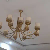 لوستر ۱۲ شاخه طلایی