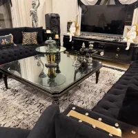 مبلمان ۸ نفره مشکی|مبلمان خانگی و میز عسلی|تهران, ولنجک|دیوار