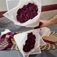 دسته گل مصنوعی‌ربانی(روبانی)یلدا،روز پدر،ولنتاین|گل مصنوعی|یزد, |دیوار