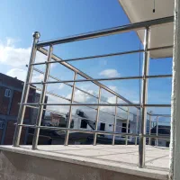 نرده استیل . شیشه و استاتیک و آلمینیومی