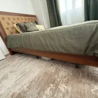 تخت چوبی در حد نو|تخت و سرویس خواب|تهران, نیکنام|دیوار