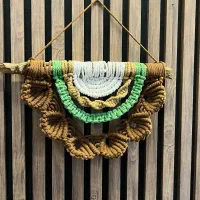 دیوارکوب مکرومه ،بومریس مکرومه و آویز رافیا