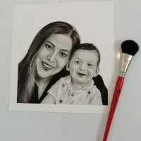 نقاشی سیاه قلم ،پذیرش سفارش و آموزش|تابلو، نقاشی، عکس|مشهد, تربیت (صدف)|دیوار