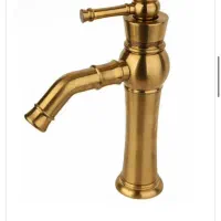 شیر روشویی مدل الیزه طلا مات