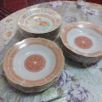 بشقاب‌چینی‌قدیمی پارچ‌مسی‌عتیقه