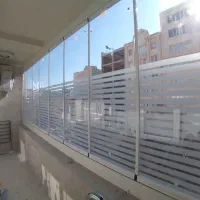 شیشه/جام بالکنی/ریلی تاشو تراس طرح خط دار کد P1321