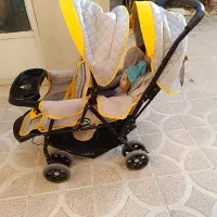 کالسکه دوقلو درحد نو|کالسکه و لوازم جانبی|کامیاران, |دیوار