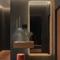 آینه قدی کنسول نیم دایره