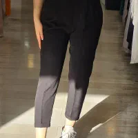 شلوار مام استایل پارچه ایی مازراتی مشکی