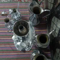 ۲۰قلم وسیله برنزی ۶۰ساله نو|کلکسیون اشیاء عتیقه|ابریشم, |دیوار