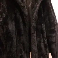 کت خز خارجی نو مشکی زیپ دار