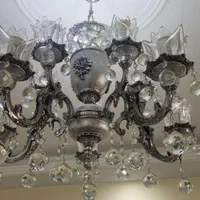 لوستر 10شاخه برنز|لوستر و چراغ آویز|اندیشه, شهرک صدف|دیوار