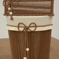 سطل و جا دستمال مکرومه