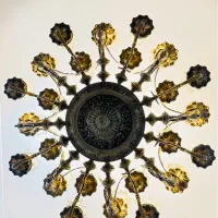 لوستر ۲۳ شعله برنجی فوق سنگین تو پر اصلی|لوستر و چراغ آویز|تهران, مجیدآباد|دیوار