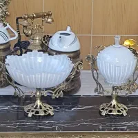 انواع ظرف پذیرایی ست کامل و تک برنز|ظروف سرو و پذیرایی|سرپل ذهاب, |دیوار