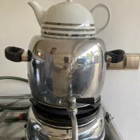 اجاق گاز تک شعله پلان با کتری و قوری