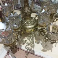 لوستر برنجی ۱۰ شاخه سنگین|لوستر و چراغ آویز|پاکدشت, پاکدشت (مامازند)|دیوار