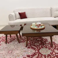 میز جلو مبلی با ۳ عدد میز عسلی