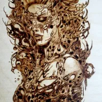 سوخته نگاری یعنی نقاشی با اتیش