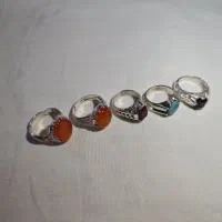 تعدادی انگشتر نقره مردانه