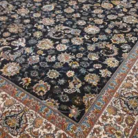 یک عدد فرش 9متری سرمه  ای طرح افشان