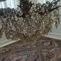 ۳ عدد لوستر برنز اصل بزرگ در حد نو سه تاش یک شکل