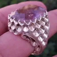 نگشتر نقره دستساز آمیترین اصل ۳۲ گرم|جواهرات|بندرعباس, |دیوار